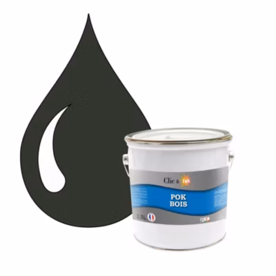 Peinture extérieure bois – Résistante aux intempéries POK BOIS – 2,5L – RAL 6009 – Vert Sapin – Clic & Pok
