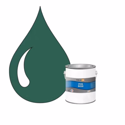 Peinture extérieure bois – Résistante aux intempéries POK BOIS – 1L – RAL 6000 – Vert Patine – Clic & Pok