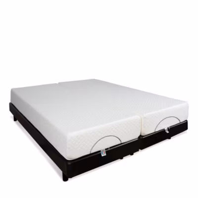 Ensemble Duo Matelas Mousse Accueil Mémoire de forme + Sommiers électriques SuperFlex 2x70x190 cm
