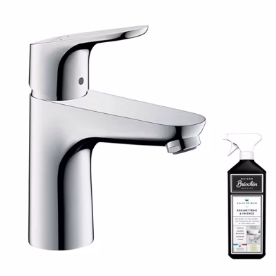 Mitigeur lavabo HANSGROHE 100 Eco C3 avec tirette et vidage chrome + nettoyant Briochin