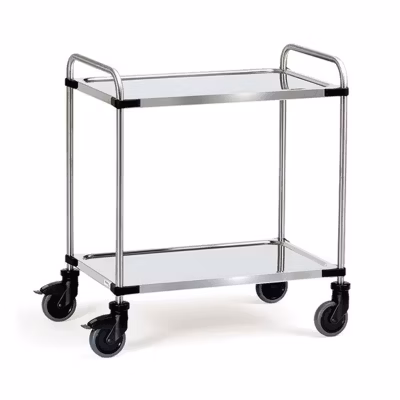 Desserte inox – Plateaux 800 x 500 mm  – Charge max 120kg – 5001