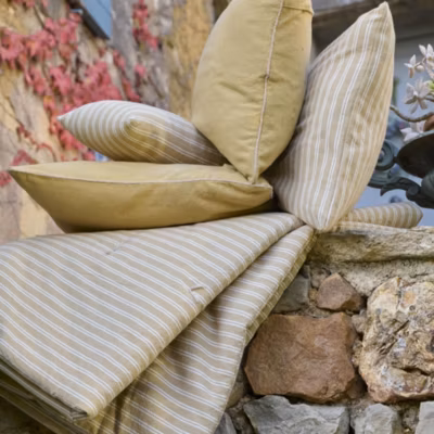 Chemin de lit coton lavé 80×200 cm LILI DÉCO marron houblon