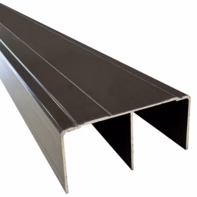 Rail haut alu pour placard coulissant – 3000mm – Taupe brun
