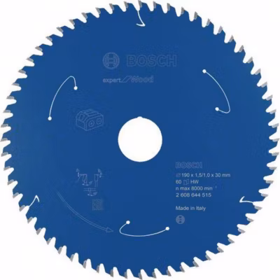 Bosch Lame de scie circulaire 190 mm 2608644515 Expert for Wood, 60 dents