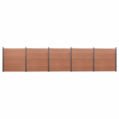 Ensemble de panneaux de clôture marron 872×186 cm WPC vidaXL