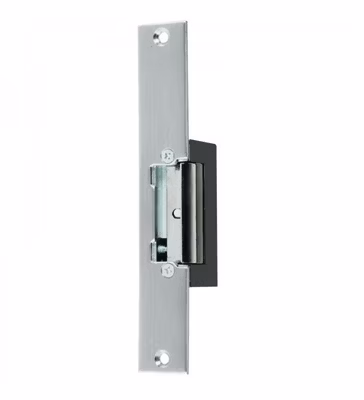 Gache éléctrique à émission et tetière 12 V serrure verticale 88 mm portes droite Beugnot A