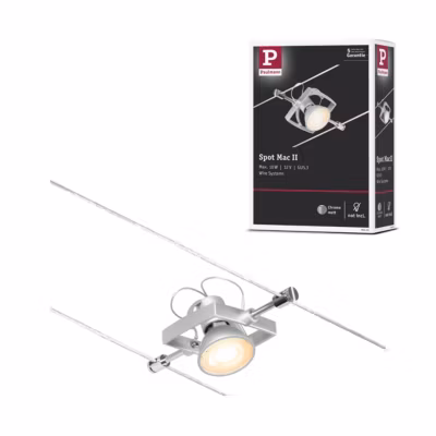 CorDuo Système sur câbles Mac II Spot individuel GU5,3 max. 10W 12V Chrome mat