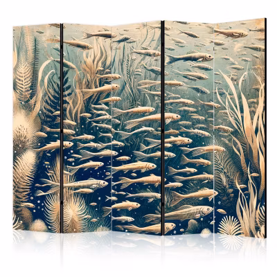 Paravent -Monde sous-marin de poissons