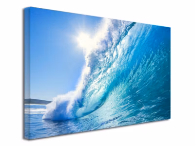 DECLINA, Tableau toile imprimée Paysage, Tableau toile déco murale Grosse Vague Surf, 120×80 cm