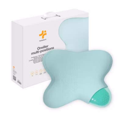 Oreiller en forme de papillon avec gel rafraîchissant – 53x43x12 – MULTIPOSITIONS