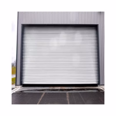 Rideau Métallique Blanc RAL9010 Motorisé 220V Lames Pleines 7/10ème L1500 H4000 CLASSIC
