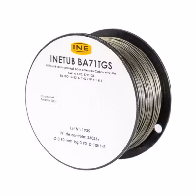 Fil fourré 0.9mm 900 gr Soudage MIG-MAG Bobine 100mm INE