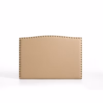 Tête de lit Ambar en similicuir camel pour lit 140 154x115x8. ECCOX