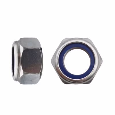 100 Ecrous Freins Indésserrables Bague Nylon M10 mm – DIN 985 – Inox A4 – D-Work