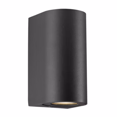 Applique murale CANTO Maxi 2 Aluminium Seaside noir, H.17.2 – IP44 – GU10 /Nordlux Extérieur