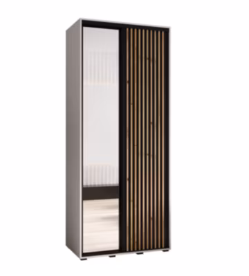 Armoire Sapporo 2 a portes coulissantes H. 205,2 x L. 100 x P. 60 2 portes