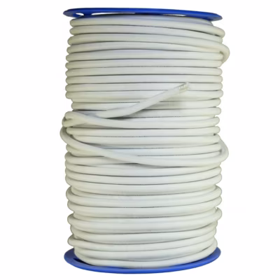 Sandow élastique Diamètre 9 mm 50 mètres Tendeur Couleur Blanc Fixation Baches