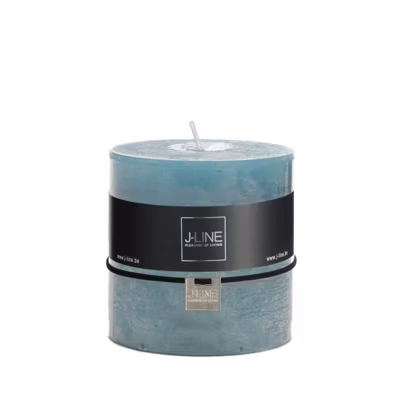 Bougie cylindrique 80H Azur 10x10x10 cm