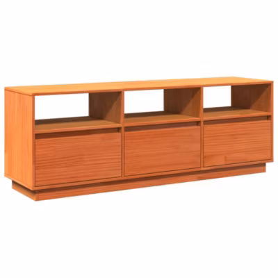 Prolenta Premium –  Meuble TV cire marron 140x37x50 cm bois pin massif