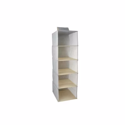Penderie vêtements PP aéré 5 compartiments Gris  Beige MSV