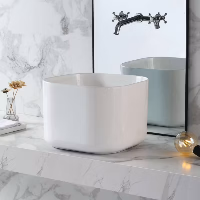 Lavabo à poser PRISMA40 céramique 40x29x40 cm blanc
