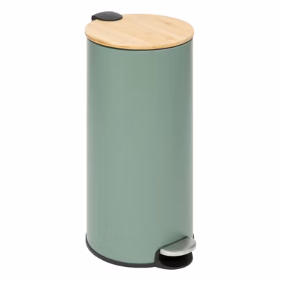 Poubelle couvercle bambou 30L Modern color vert – Vert- 5five