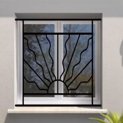 Grille de Defense Estivale pour Fenetre H 125 cm x L 120 cm (côte tableau)