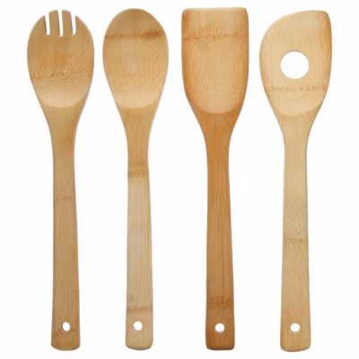 4 ustensiles de cuisine 30cm Bambou – 5Five