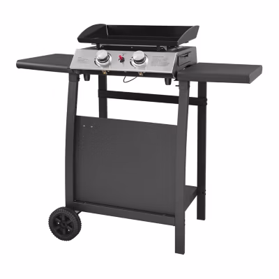 Plancha au gaz MALA – 2 brûleurs 5kW + chariot – HAPPY GARDEN