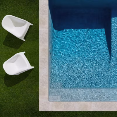 KIT COMPLET – Margelles pour piscine 10x5m en Pierre Egypte Beige (avec colle, joint, hydrofuge …)  – RO&rsquo;MA NATURE