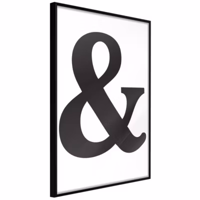 Affiche Murale Encadrée « Ampersand Black » 21 x 30 cm Noir