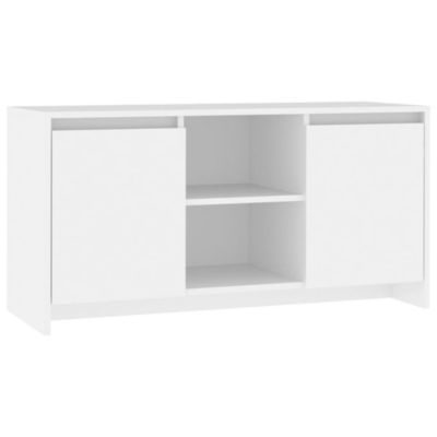 Prolenta Premium –  Meuble TV Blanc 102×37,5×52,5 cm Bois d&rsquo;ingénierie