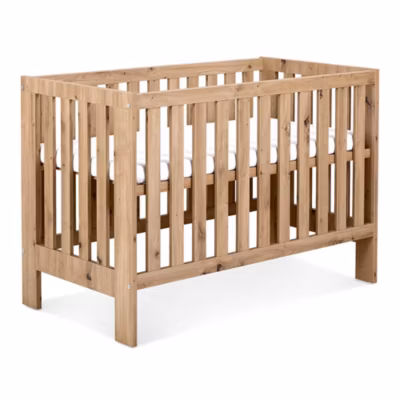 AMELIA II Lit bébé évolutif avec barrière de sécurité Chêne sans tiroir