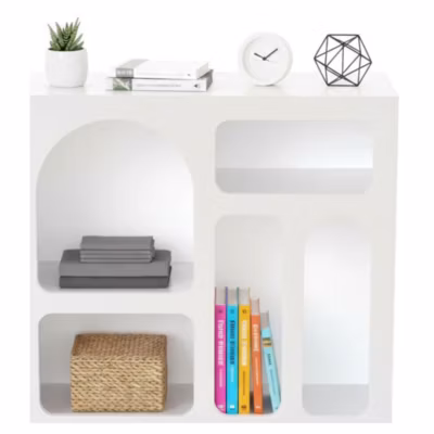 Buffet Arsenio, Buffet du salon, Commode de salon, Garde-manger de cuisine, 80x35h74 cm, Blanc