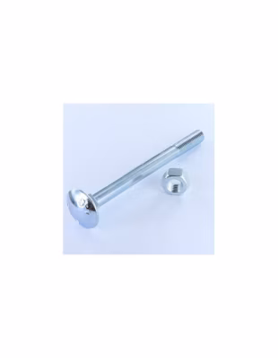 Boulon (vendu avec Ecrou) TRCC JAPY tête ronde collet carré M6X35 Filetage partiel Acier zingué – 1 pièce