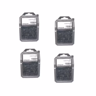 4 Coques de 100 Vis Plaque de Plâtre Tête Trompette Phillips 3.5 x 35 mm – Phosphaté Noir – D-Work