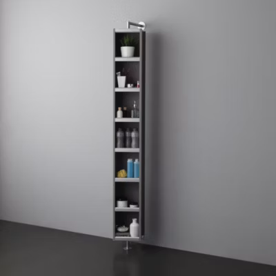 Colonne Pivotante De 198Cm Avec Étagères Et Miroir