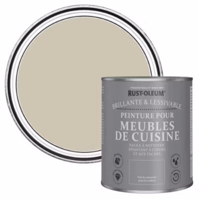 Peinture Beige pour Meubles de Cuisine, Brillant – RUST-OLEUM – Pénombre 750ml