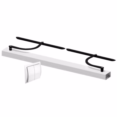Motorisation pour volet 2 battants SLID&rsquo;UP WINEO filaire – baie 1500 à 2500 mm – blanc et noir