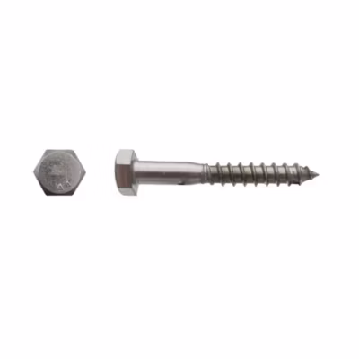 100 Tirefonds Bois Tête Hexagonale 6 x 60 mm – DIN 571 – Inox A4 – D-Work