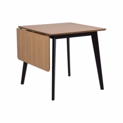 Table à manger carrée extensible en bois L80/120 chêne  – LETA