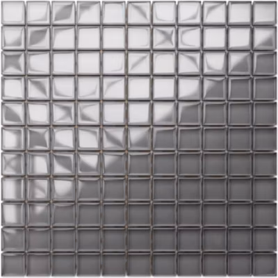 Mosaïque en verre sur filet pour salle de bain ou cuisine 30 cm x 30 cm – Dorian Grey