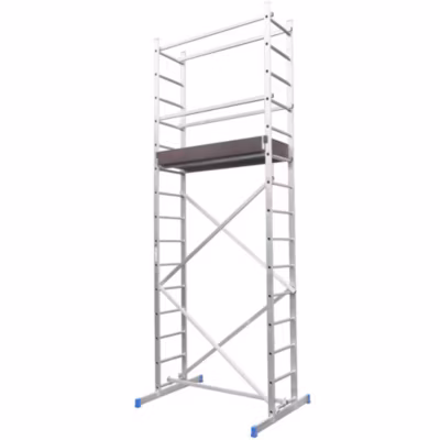 Echafaudage En Aluminium Hauteur De Travail 5m Sans Roulettes