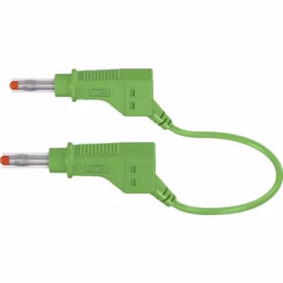 Stäubli XZG425/SIL Cordon de mesure sécurité 4 mm 100 cm vert – 32 A, 600 V, câble flexible, CAT II/CAT III.