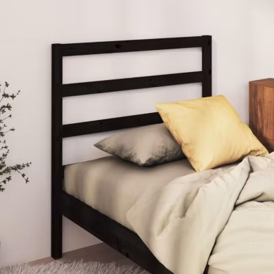 vidaXL Tête de lit Noir 95x4x100 cm Bois massif de pin822236
