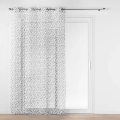 Voilage à œillets (137×240 cm – Gris)