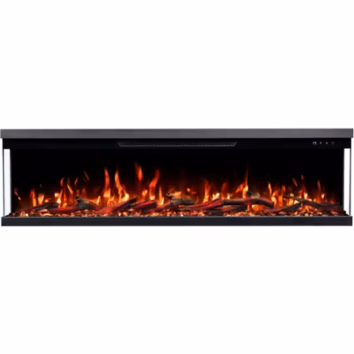Cheminée électrique à 3 côtés Emotion Flame Unity 127 – murale ou encastrable – 127x19x36 cm – cheminée LED – 900/1800 W