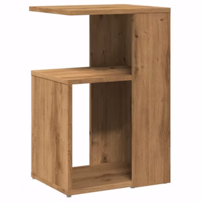 Table d&rsquo;appoint chêne artisanal 36x30x56 cm bois d&rsquo;ingénierie vidaXL