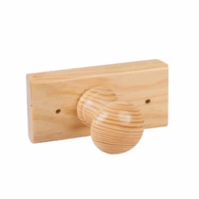 Porte manteau bois 1 crochets pin laqué naturel lot de 12 piéces
