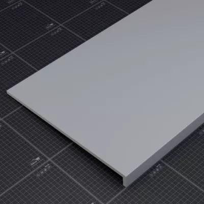 Appui de fenêtre PVC l. 40 cm x ép. 9 mm – Gris – 120 cm